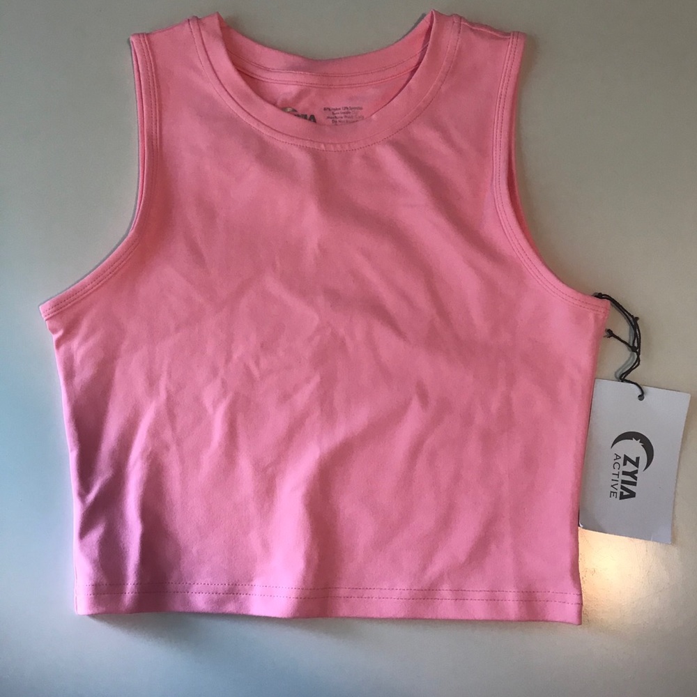 Zyia pink high neck stronger tank. Small